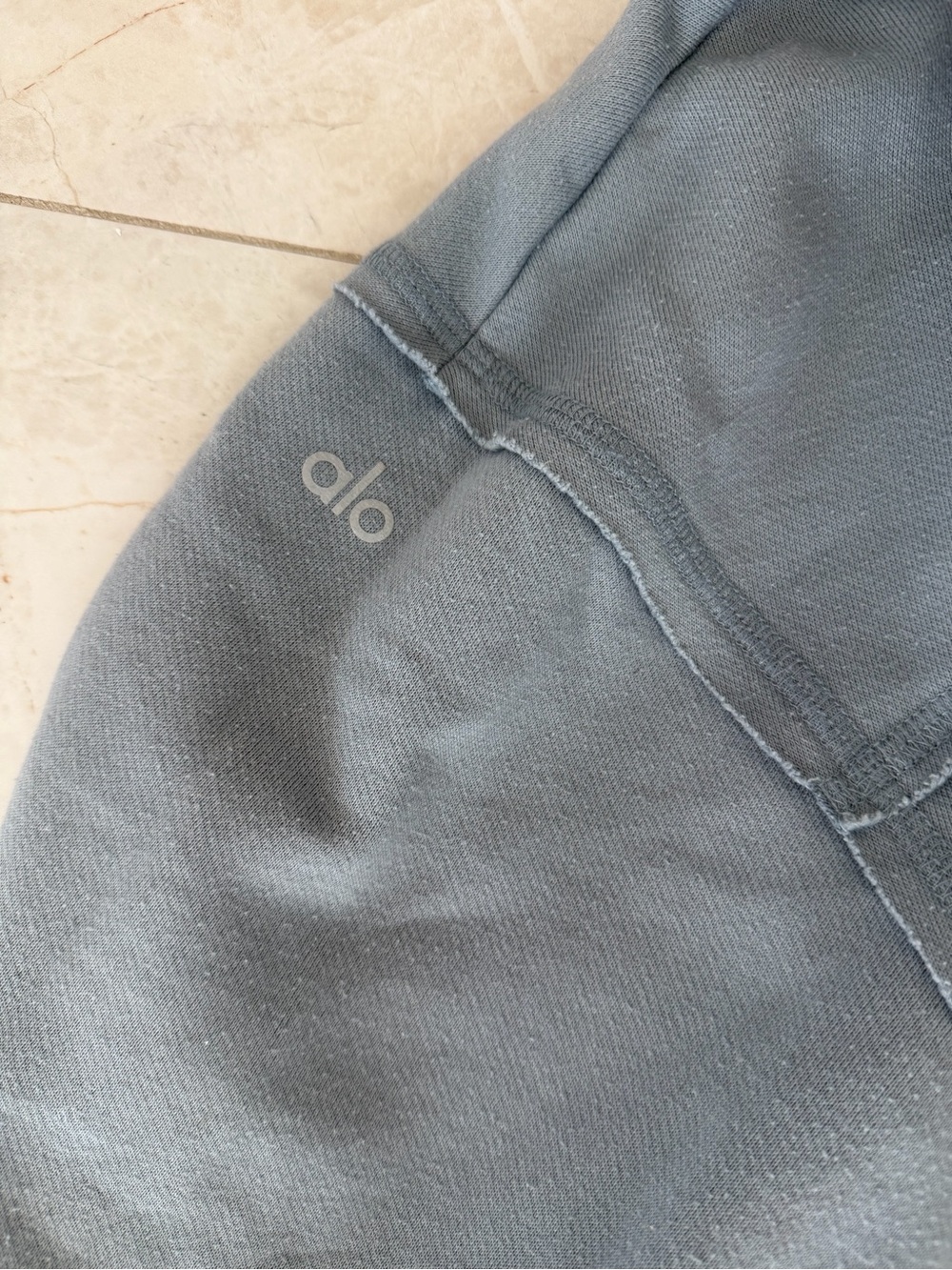 Alo Slate Gray Zip-Up Hooded Jacket xs - Picture 5 of 5